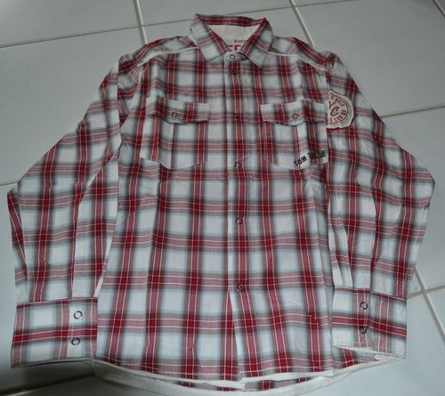 Tom tailor hemd rot hellblau - hemd,